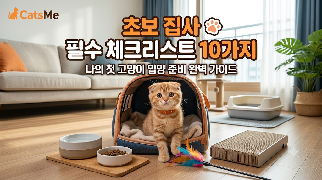 초보 집사 완벽 입문서, 첫 고양이를 맞이하기 전 필수 체크리스트 10가지