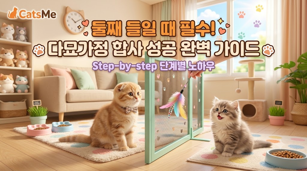 둘째 들일 때 필수! 🐾 다묘가정 합사 성공 단계별 완벽 가이드